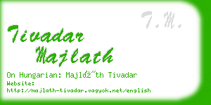 tivadar majlath business card